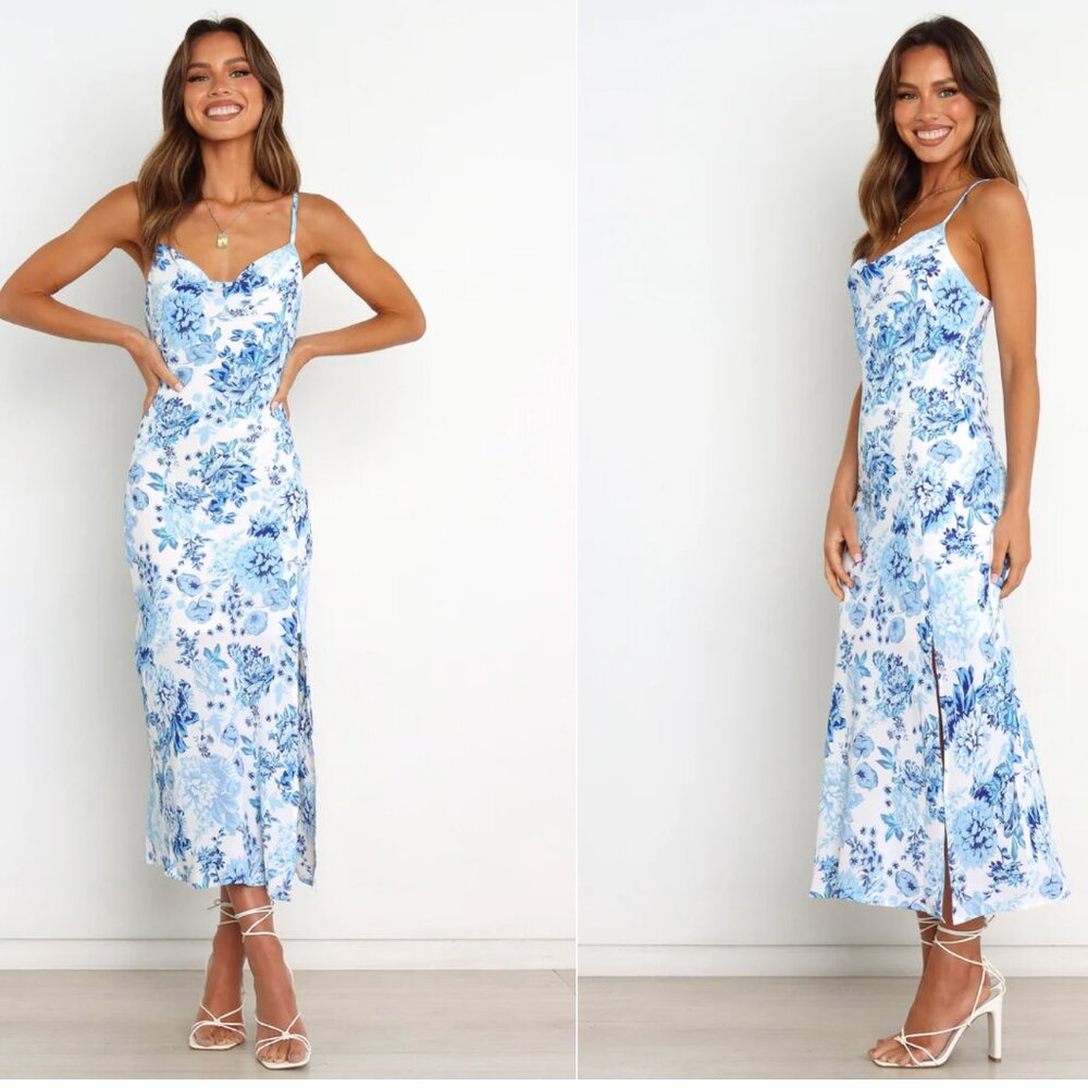 Petal & Pup Blue Floral Dress - Women's Yelena Dress